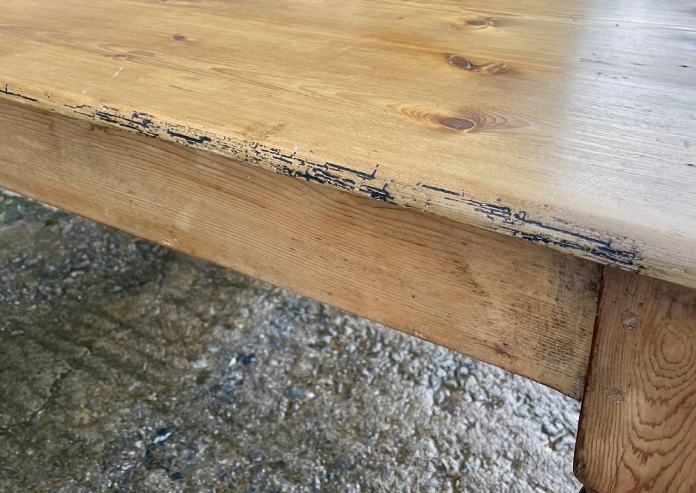 Antique Victorian Pine Farmhouse Table View XX