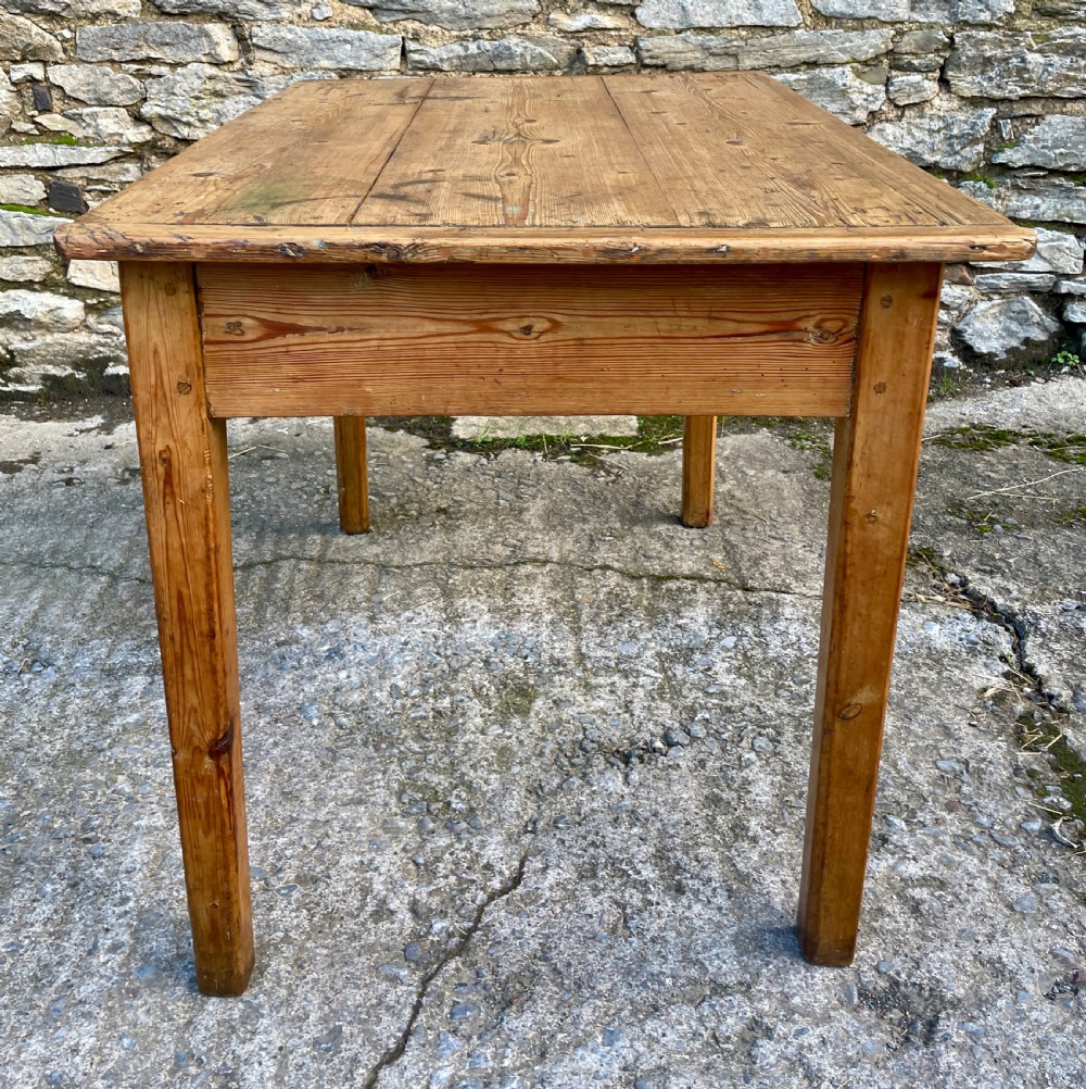 Antique Two Drawer Pine Table View XV