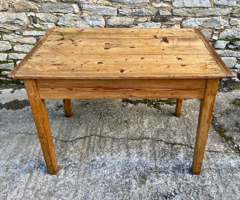 Antique Two Drawer Pine Table View XVI