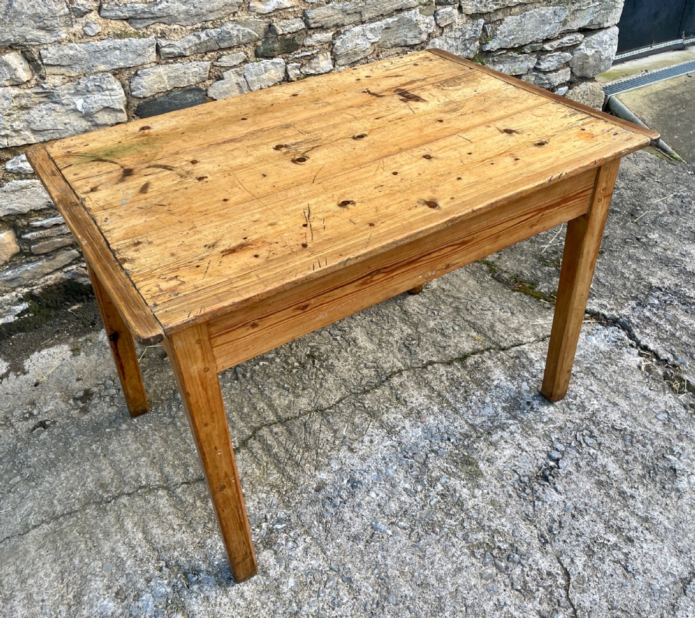 Antique Two Drawer Pine Table View XVIII