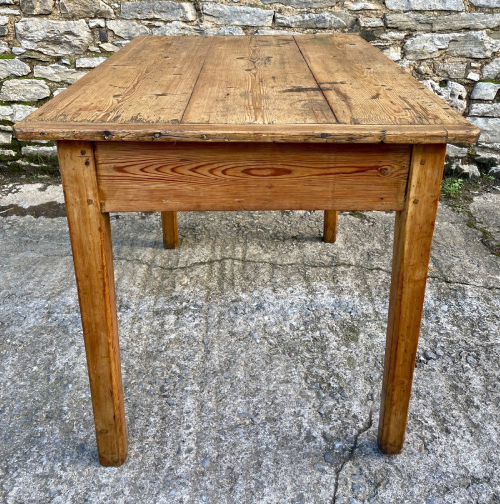 Antique Two Drawer Pine Table View XXII