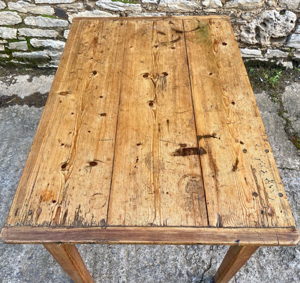Antique Two Drawer Pine Table View XXIII