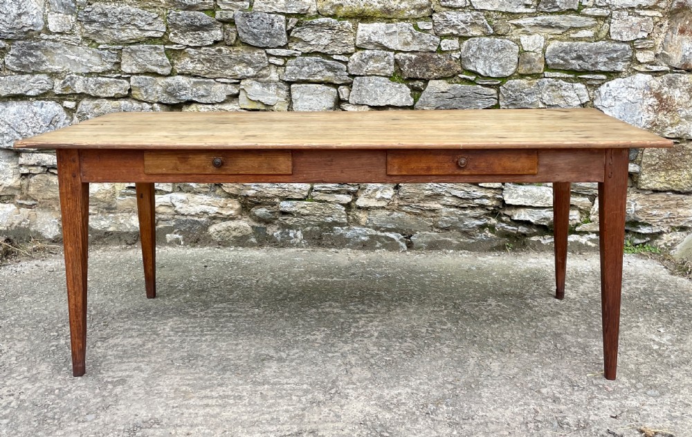 Large Antique French Farmhouse Dining Table View II
