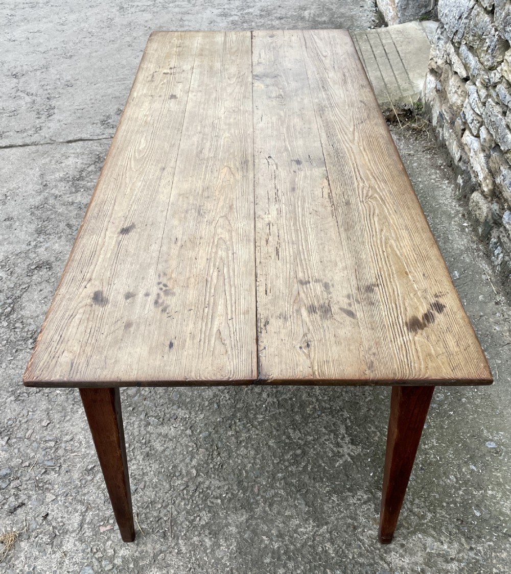 Large Antique French Farmhouse Dining Table View V