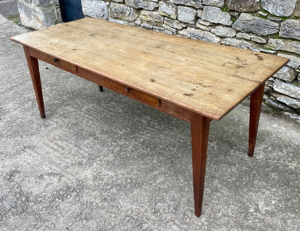Large Antique French Farmhouse Dining Table View VI