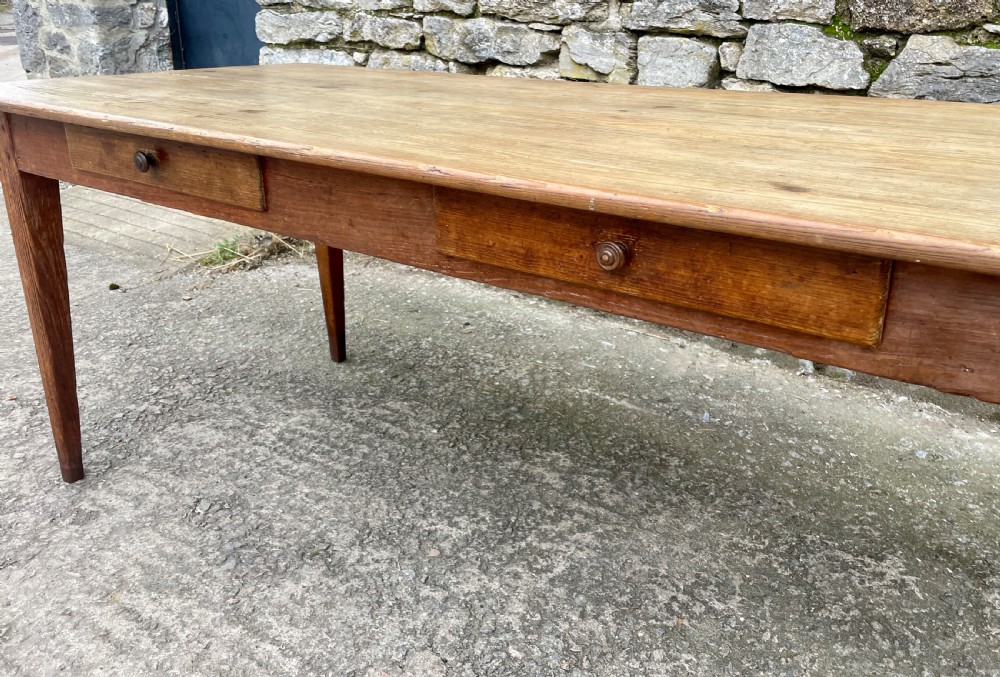 Large Antique French Farmhouse Dining Table View VIII