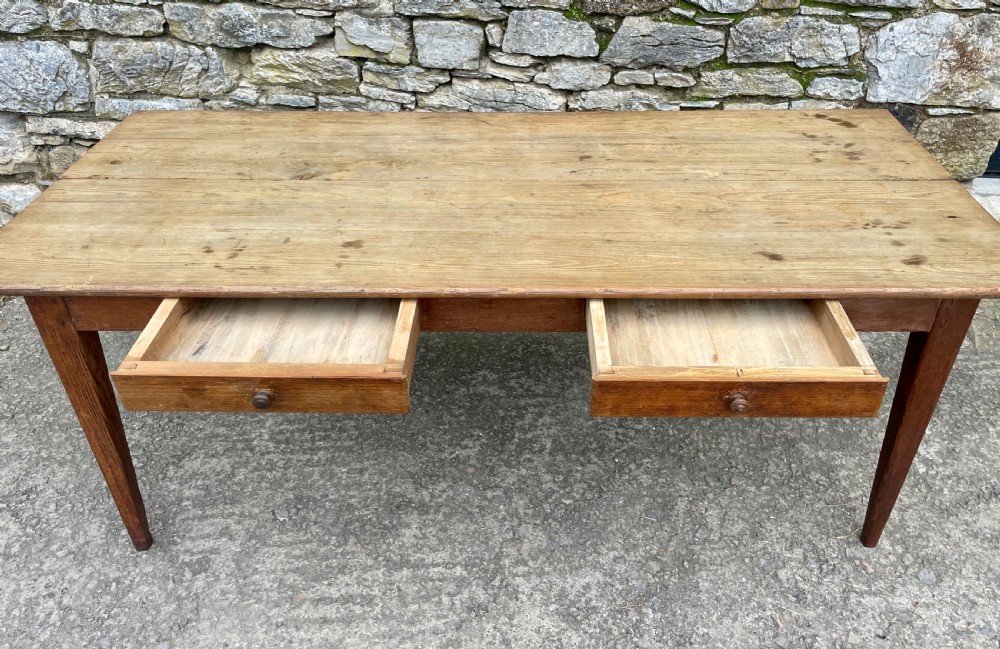 Large Antique French Farmhouse Dining Table View IX