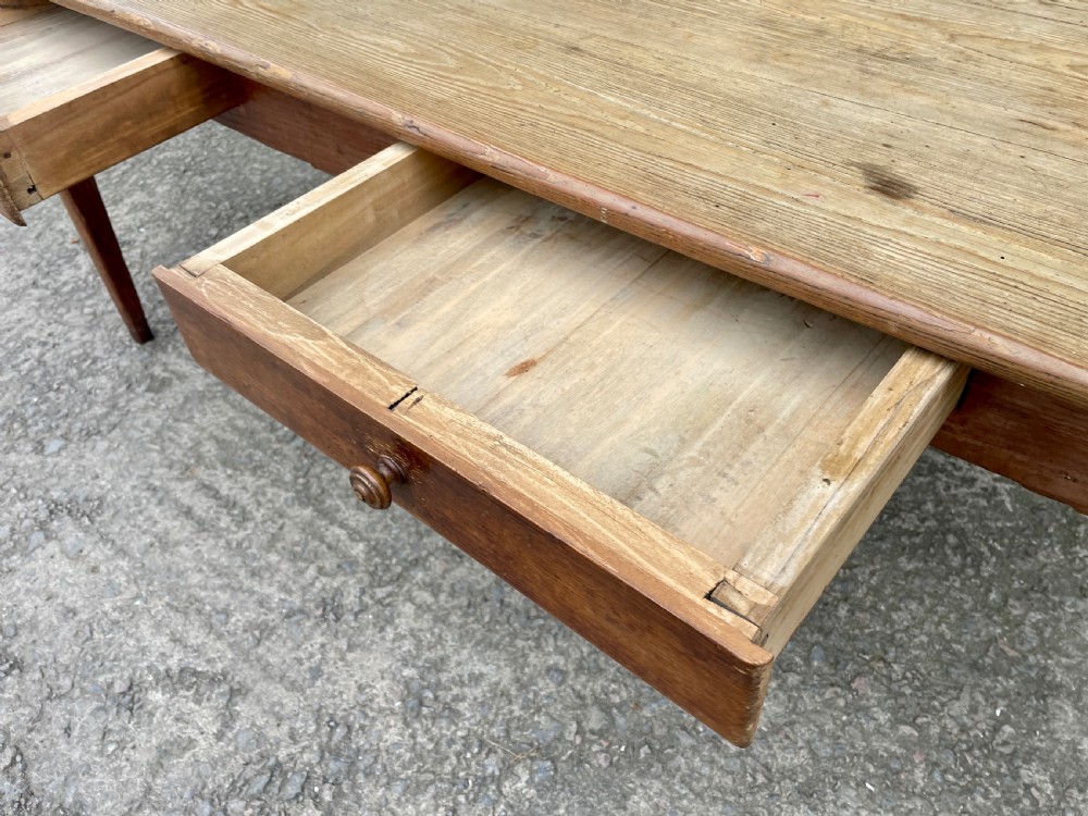 Large Antique French Farmhouse Dining Table View X