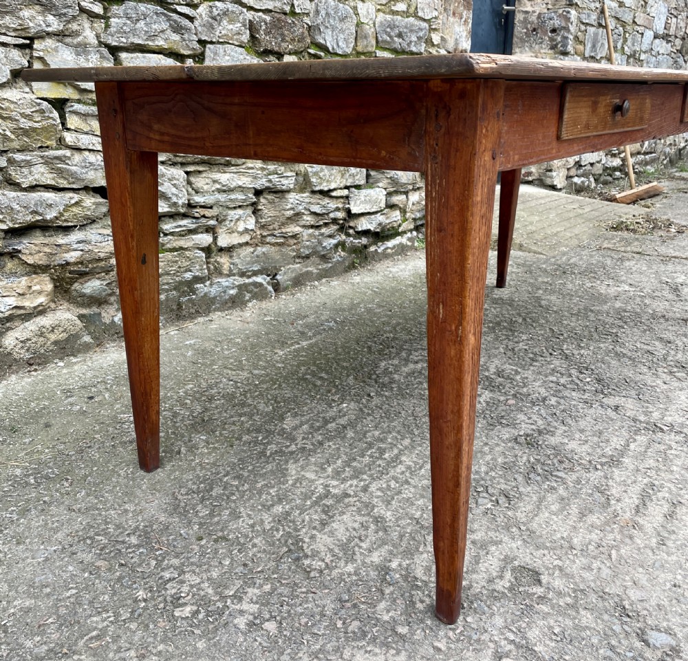 Large Antique French Farmhouse Dining Table View XI
