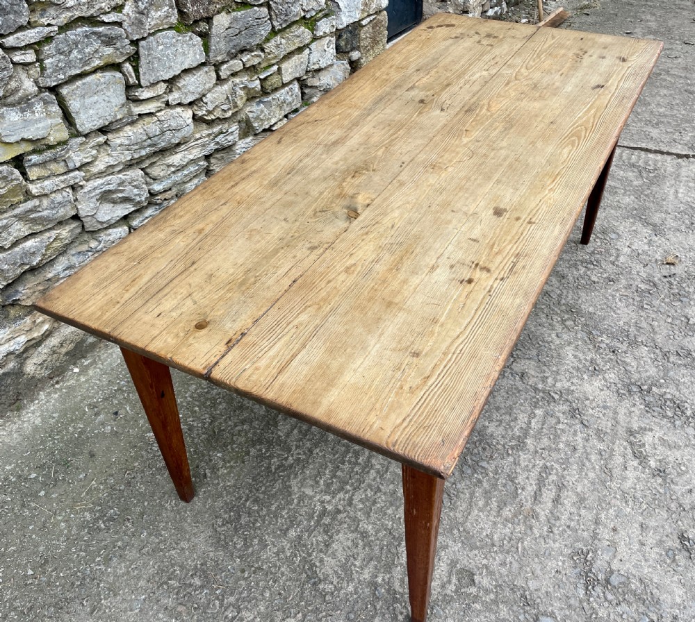 Large Antique French Farmhouse Dining Table View XII