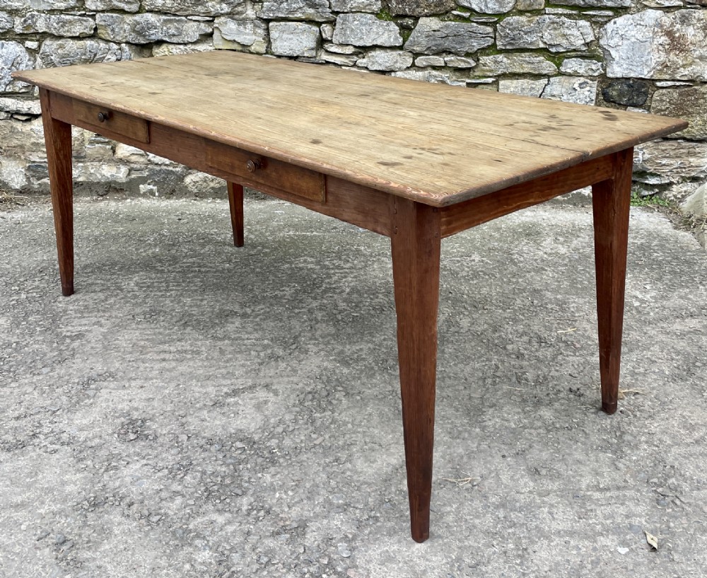Large Antique French Farmhouse Dining Table View XIII