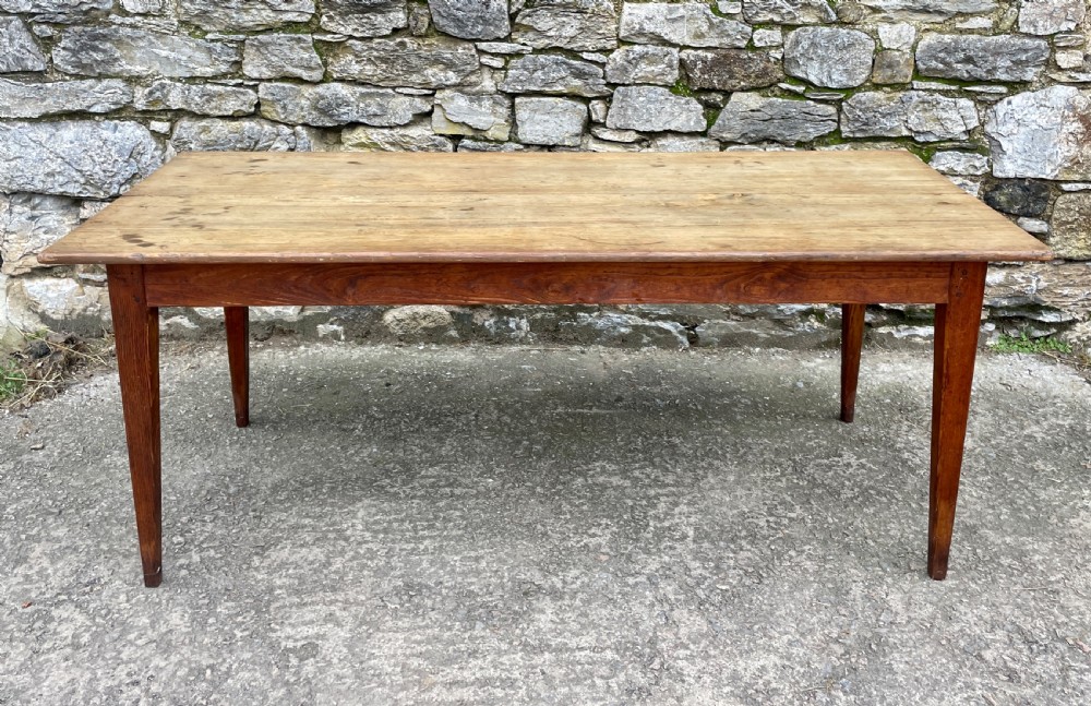 Large Antique French Farmhouse Dining Table View XX