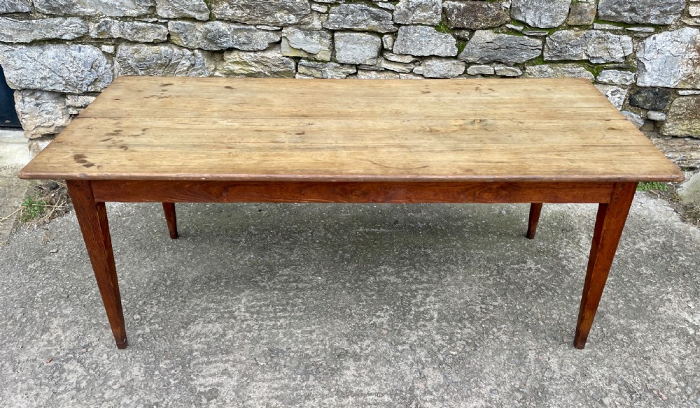 Large Antique French Farmhouse Dining Table View XXI