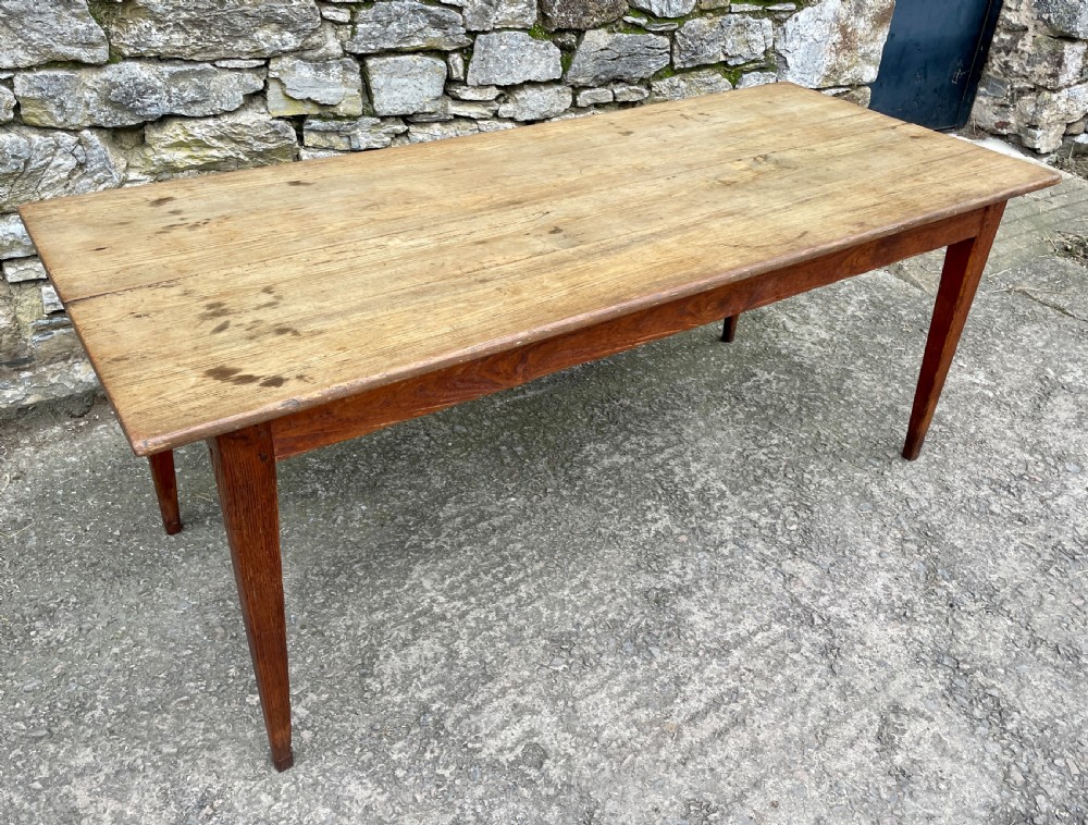 Large Antique French Farmhouse Dining Table View XXII