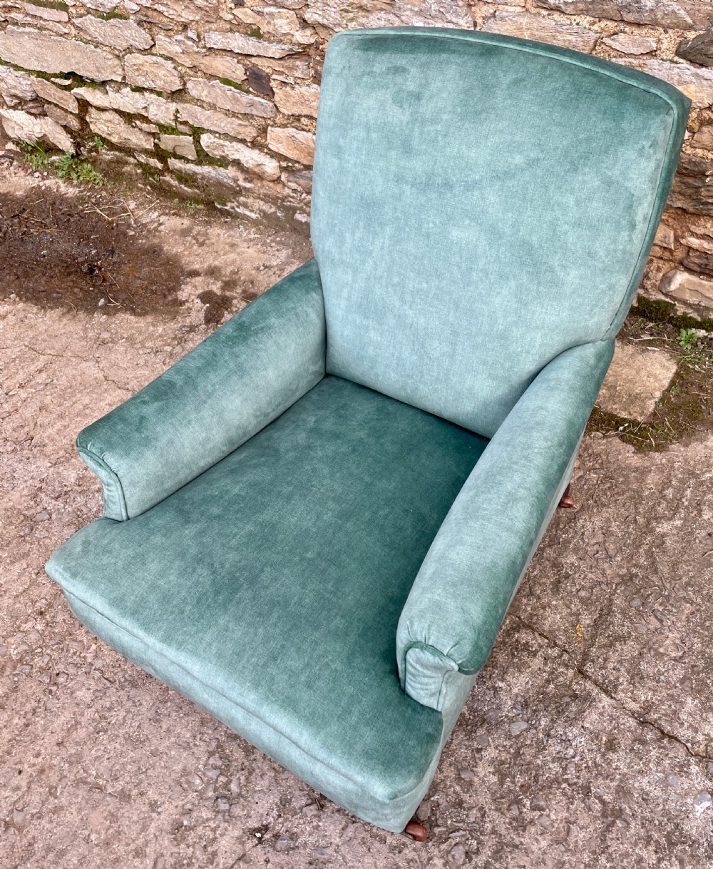 Antique Victorian Howard Style Deep Armchair View X