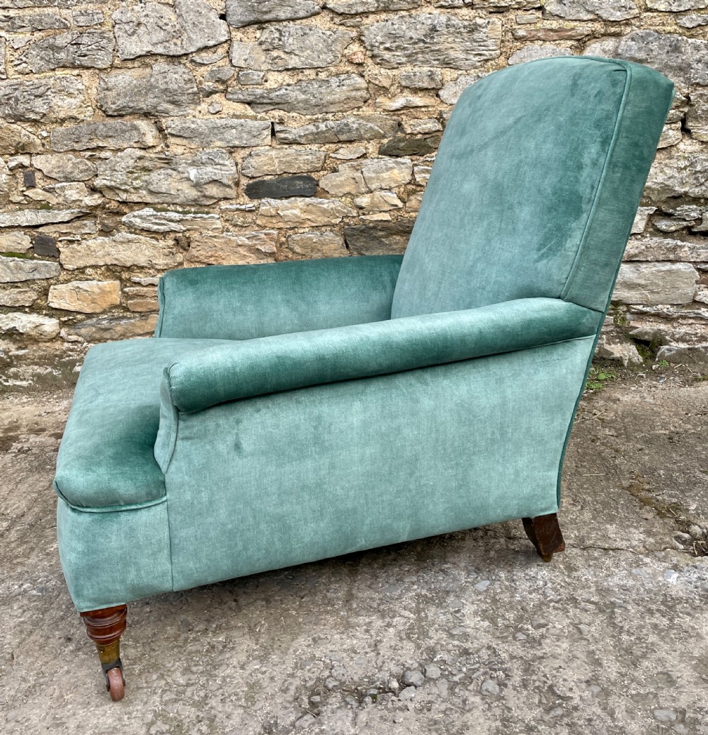 Antique Victorian Howard Style Deep Armchair View XII