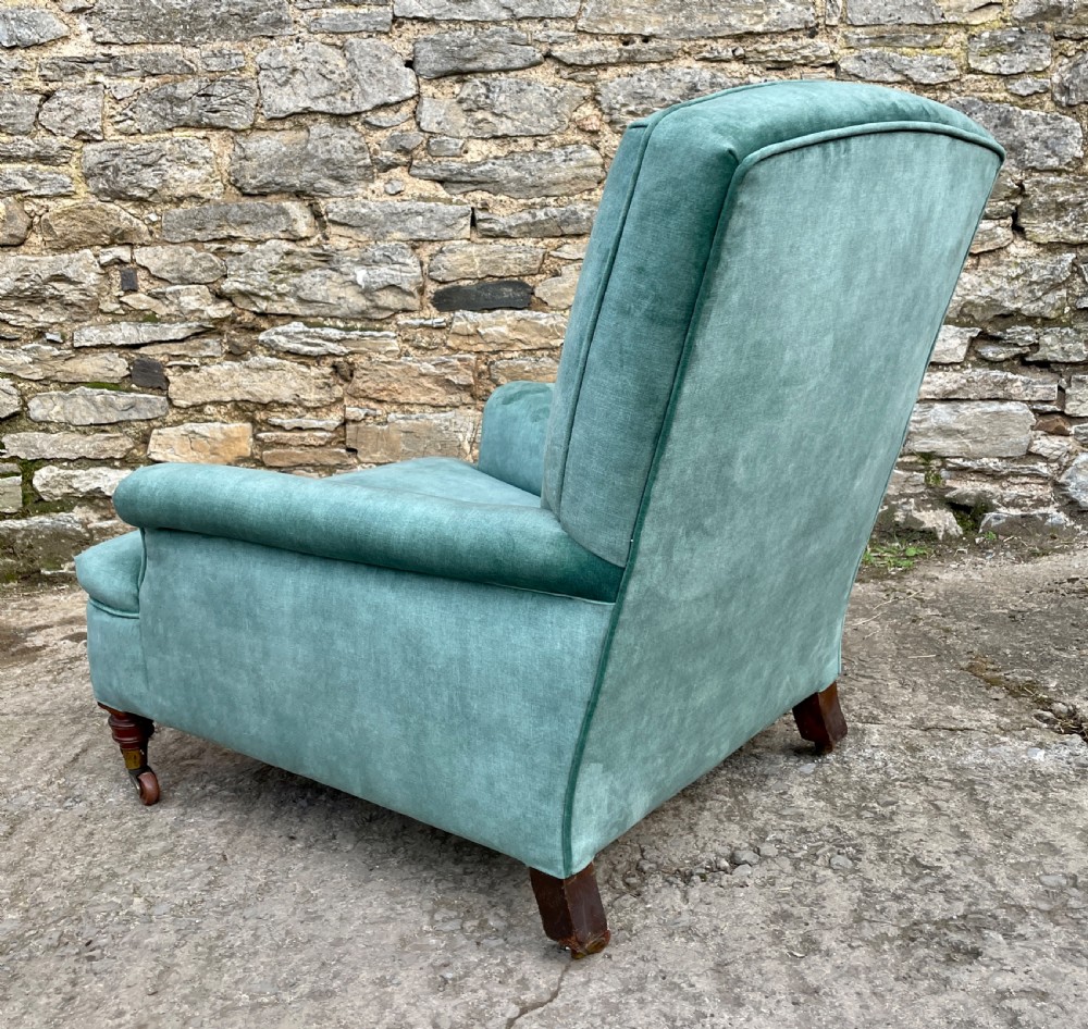 Antique Victorian Howard Style Deep Armchair View XVI