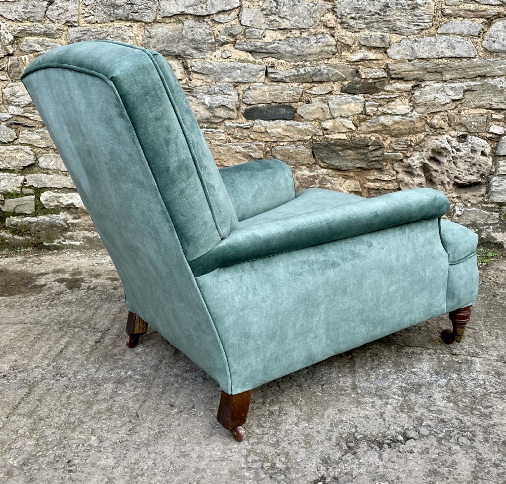 Antique Victorian Howard Style Deep Armchair View XXI