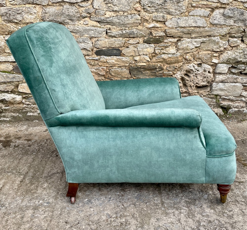 Antique Victorian Howard Style Deep Armchair View XXII