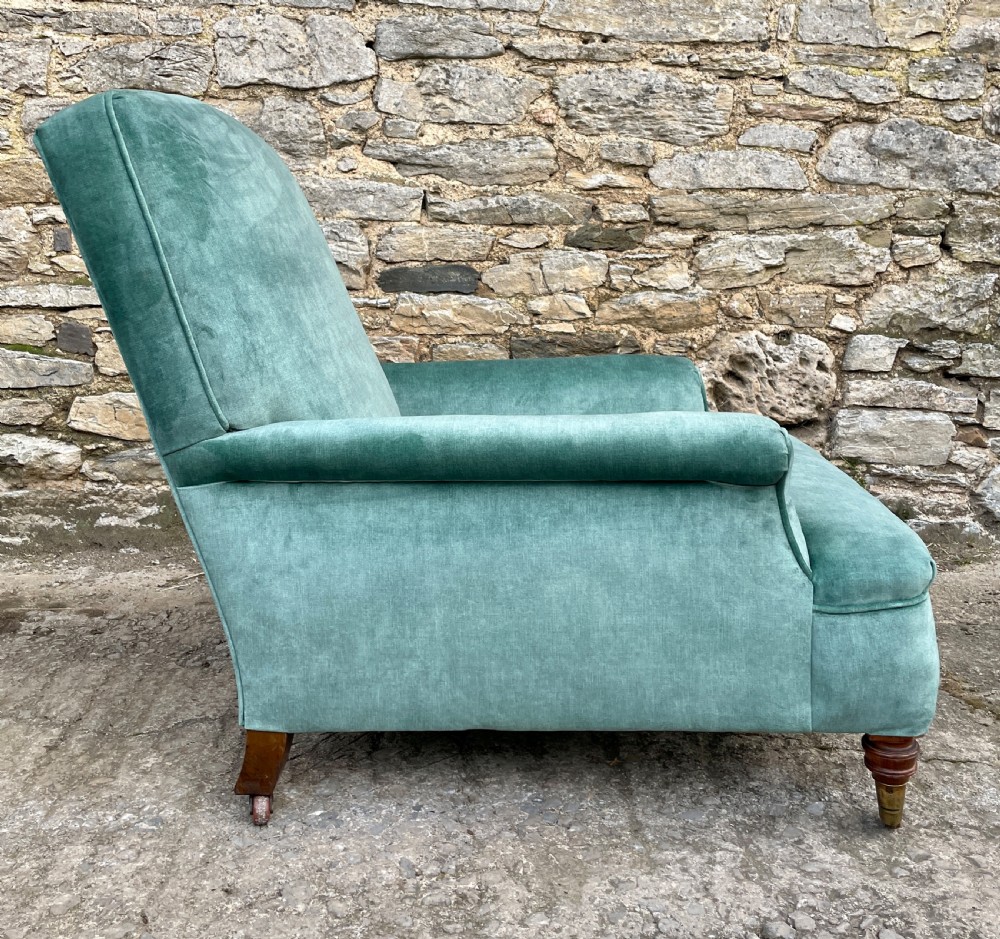 Antique Victorian Howard Style Deep Armchair View XXIII
