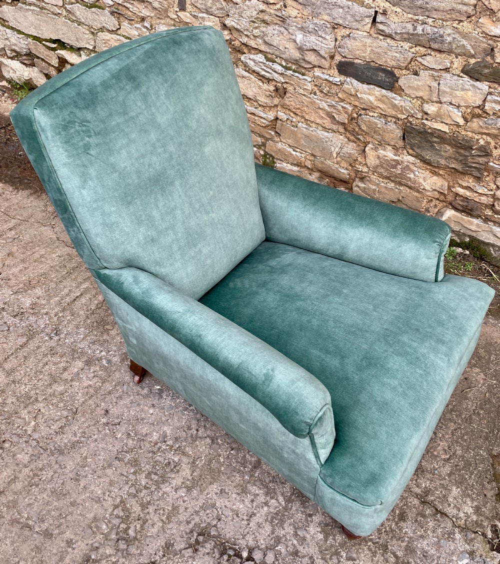 Antique Victorian Howard Style Deep Armchair View XXIV