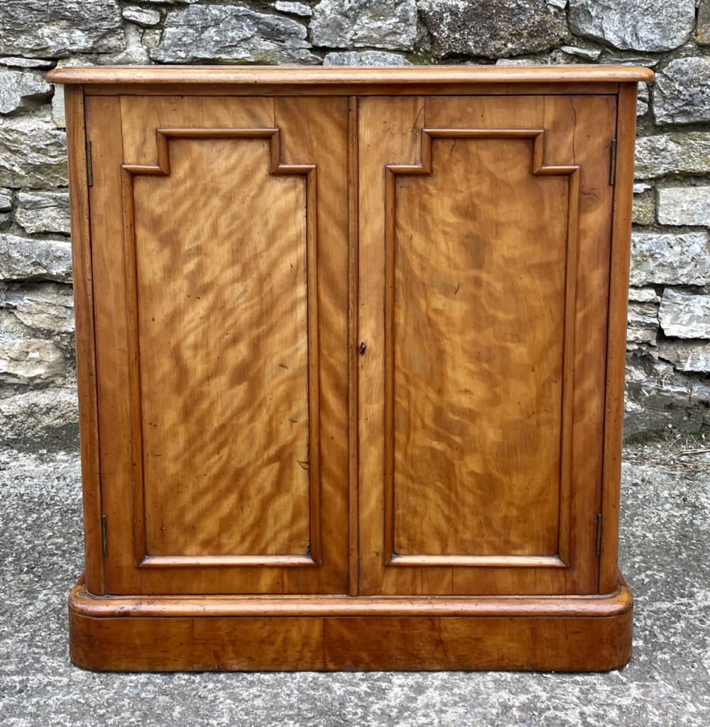 Antique Victorian Satinwood Cupboard