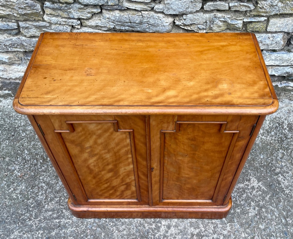 Antique Victorian Satinwood Cupboard View IV