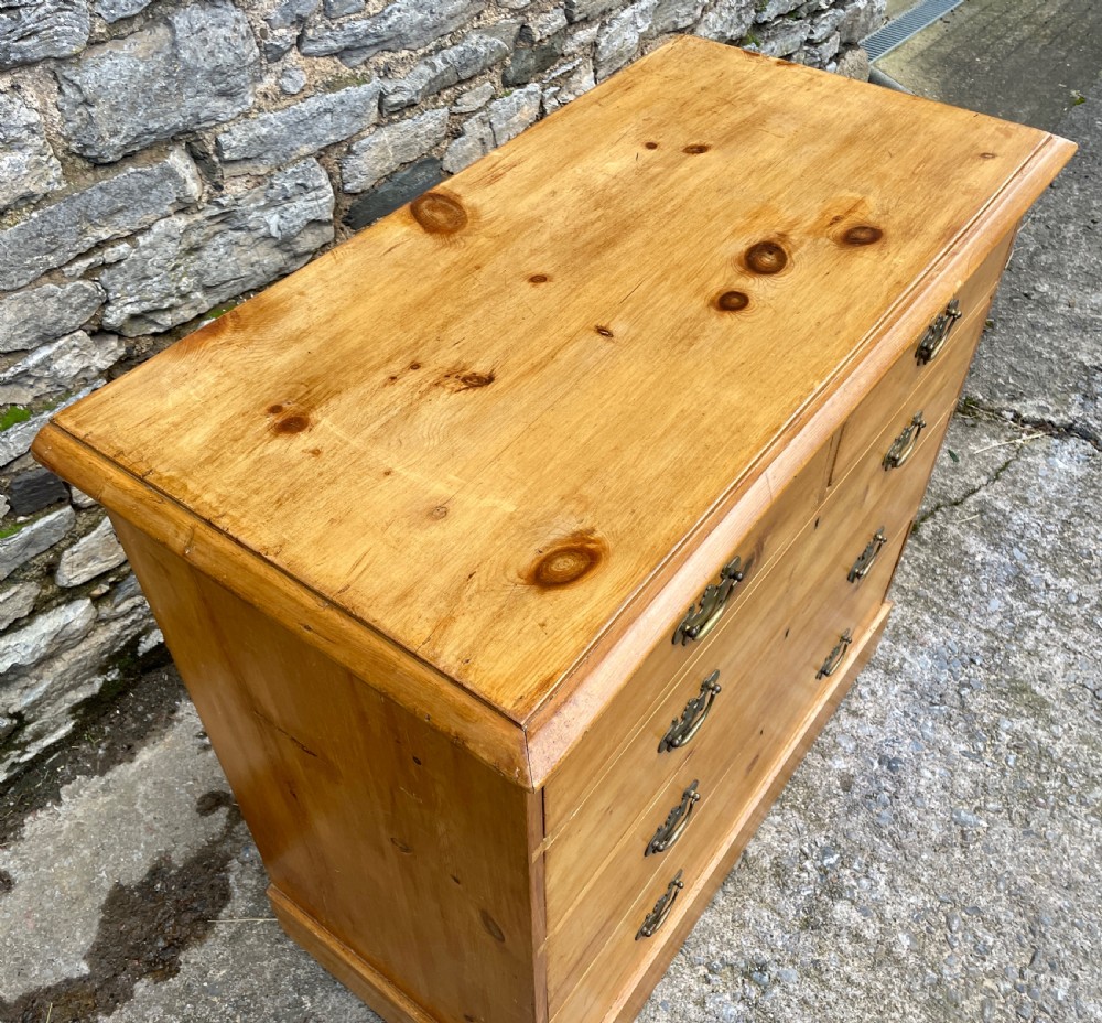 Large Antique Stripped Pine Chest of Drawers View XI