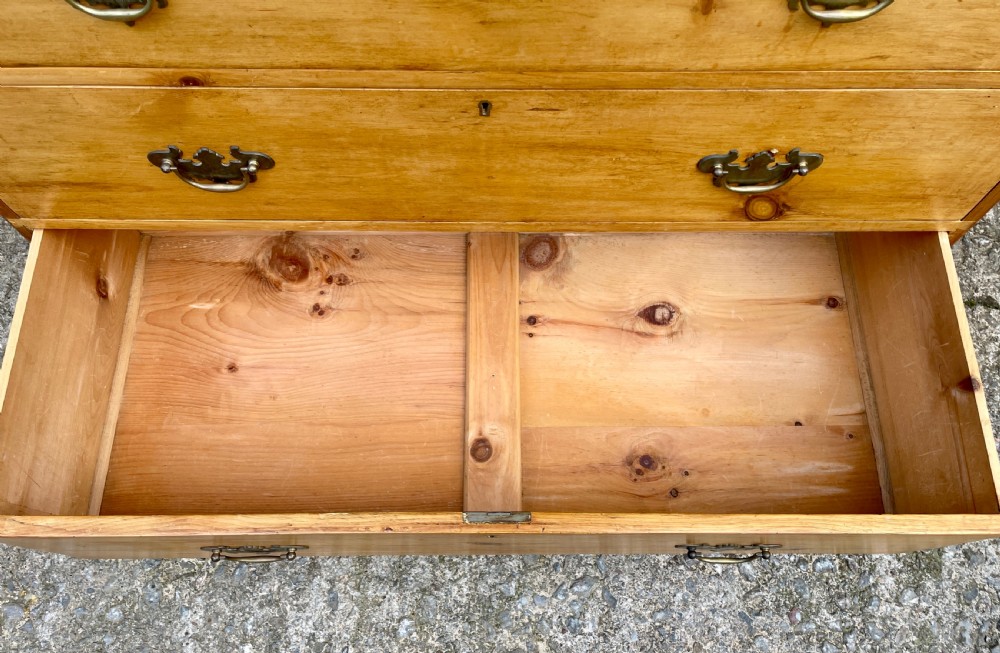 Large Antique Stripped Pine Chest of Drawers View XIII