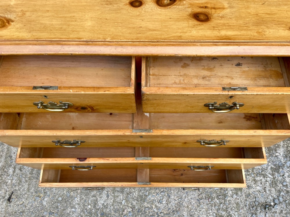 Large Antique Stripped Pine Chest of Drawers View XIV