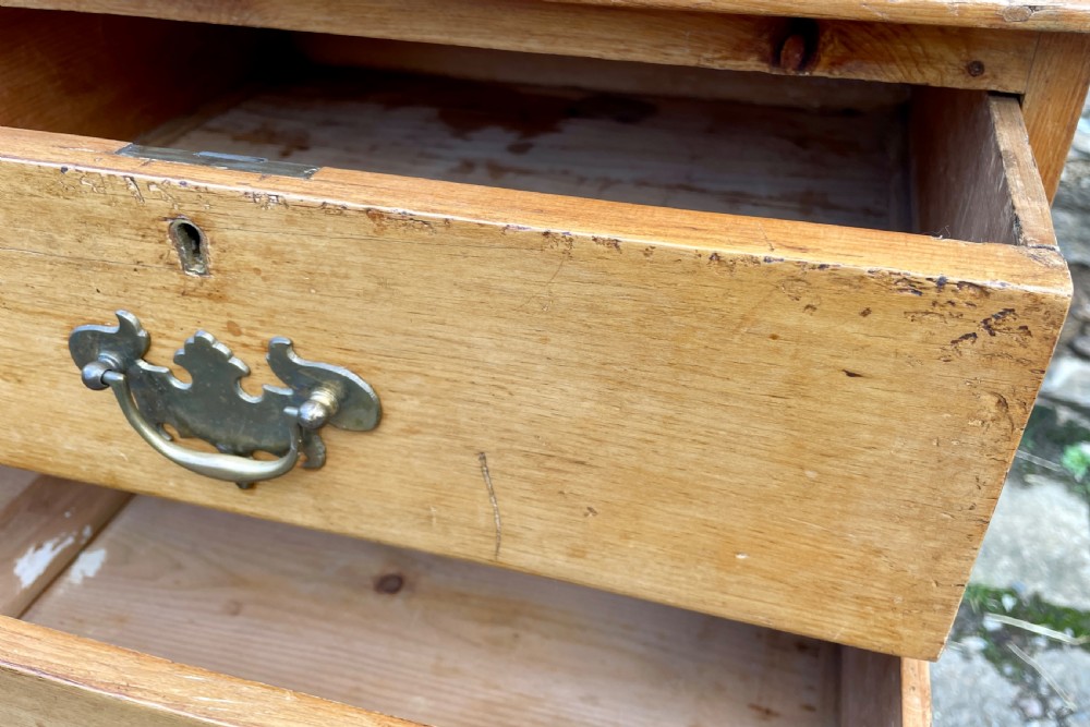 Large Antique Stripped Pine Chest of Drawers View XVI