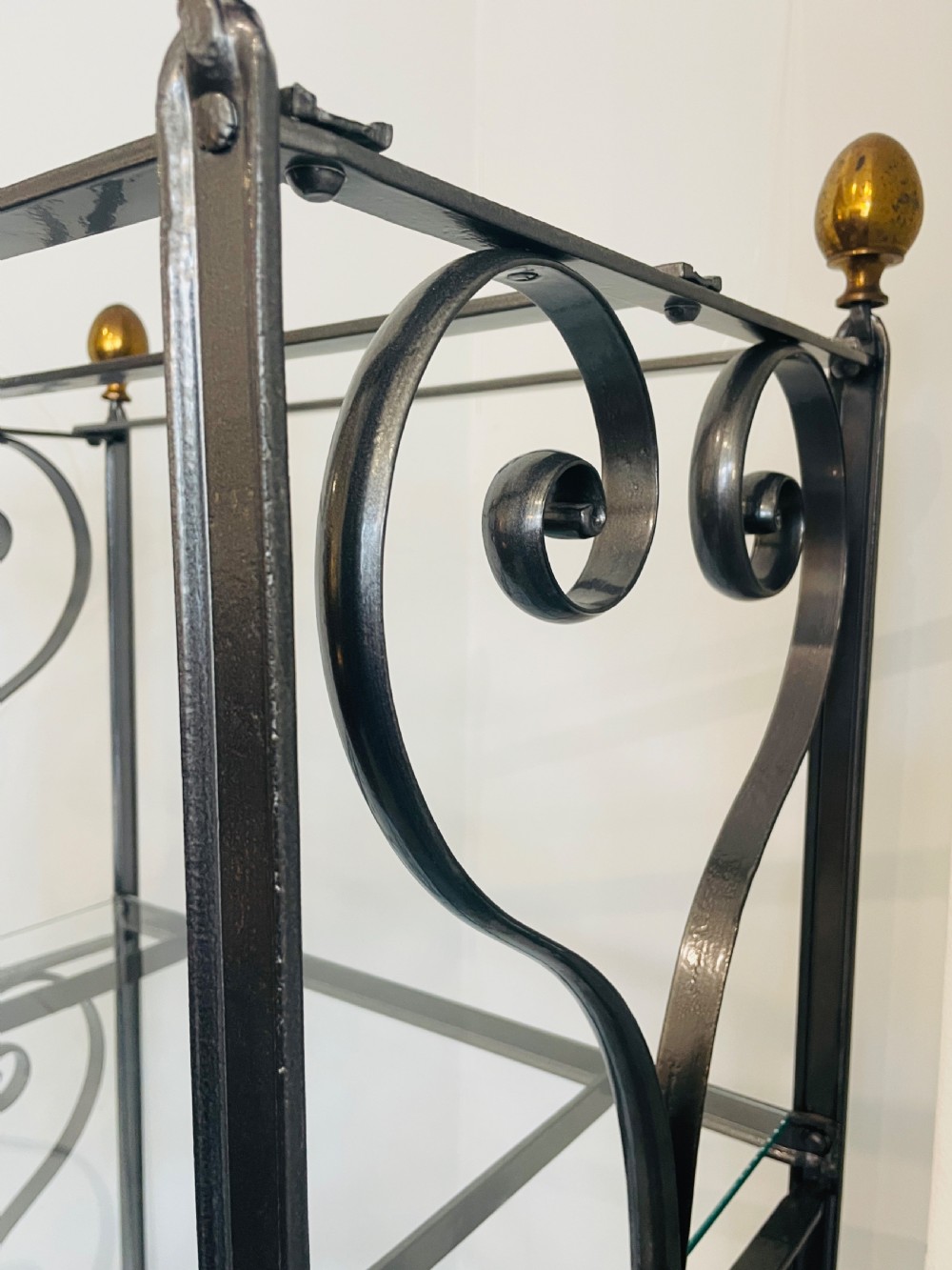 Antique Victorian Wrought Iron Deed Rack Shelves View XIII