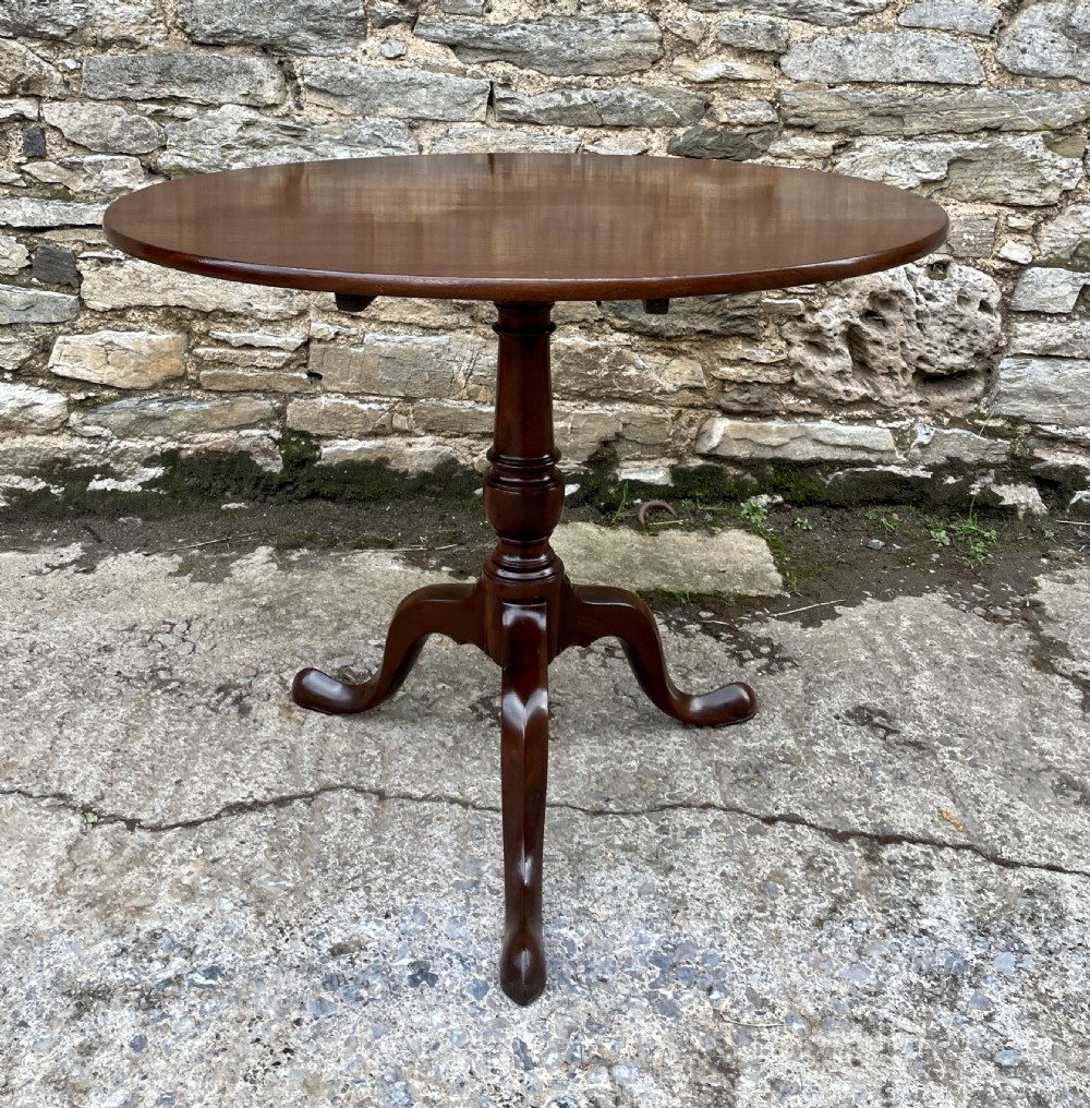 Antique Georgian Mahogany Tilt Top Table View VI