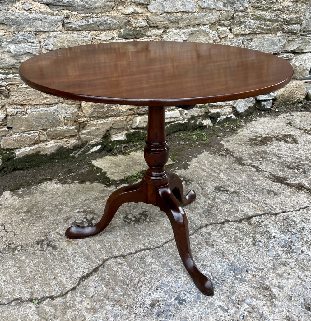 Antique Georgian Mahogany Tilt Top Table View IV