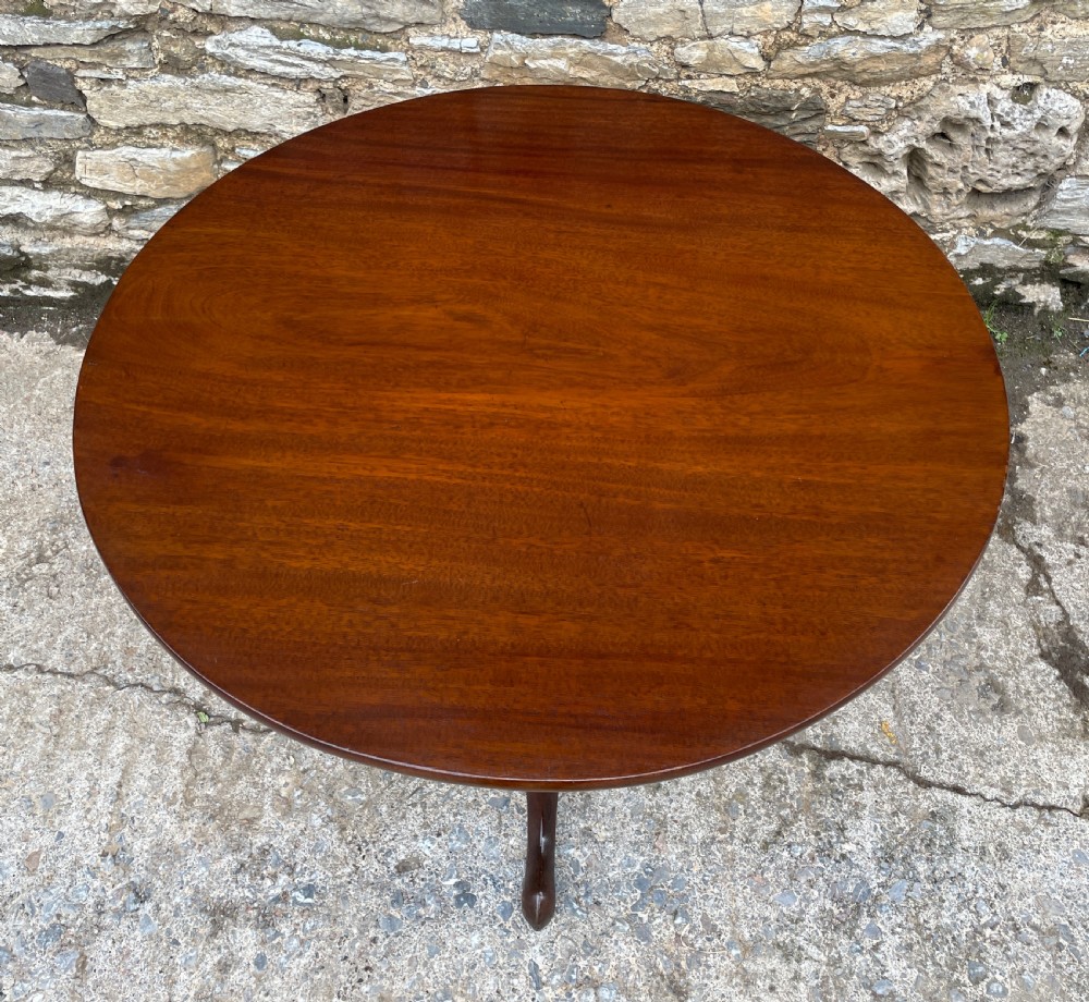 Antique Georgian Mahogany Tilt Top Table View V