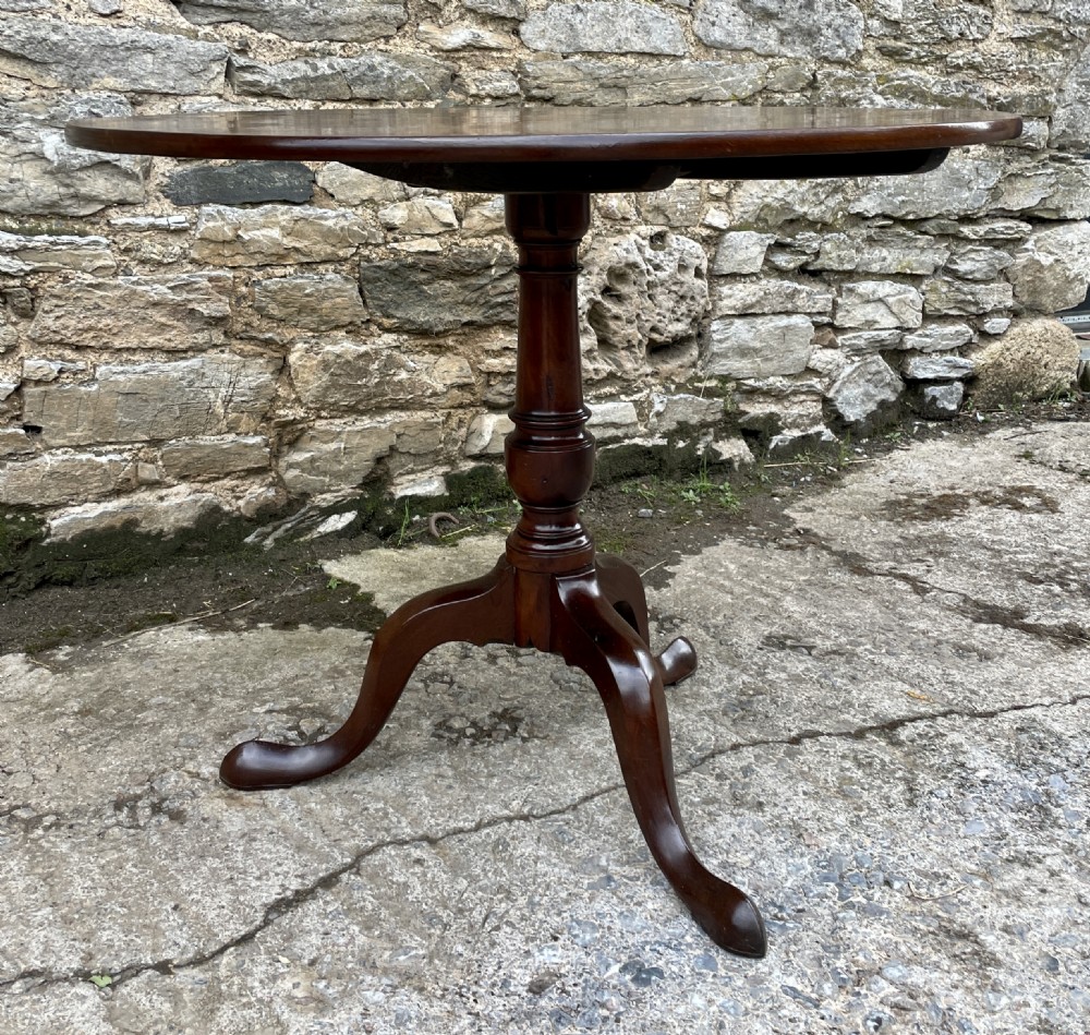 Antique Georgian Mahogany Tilt Top Table View VII