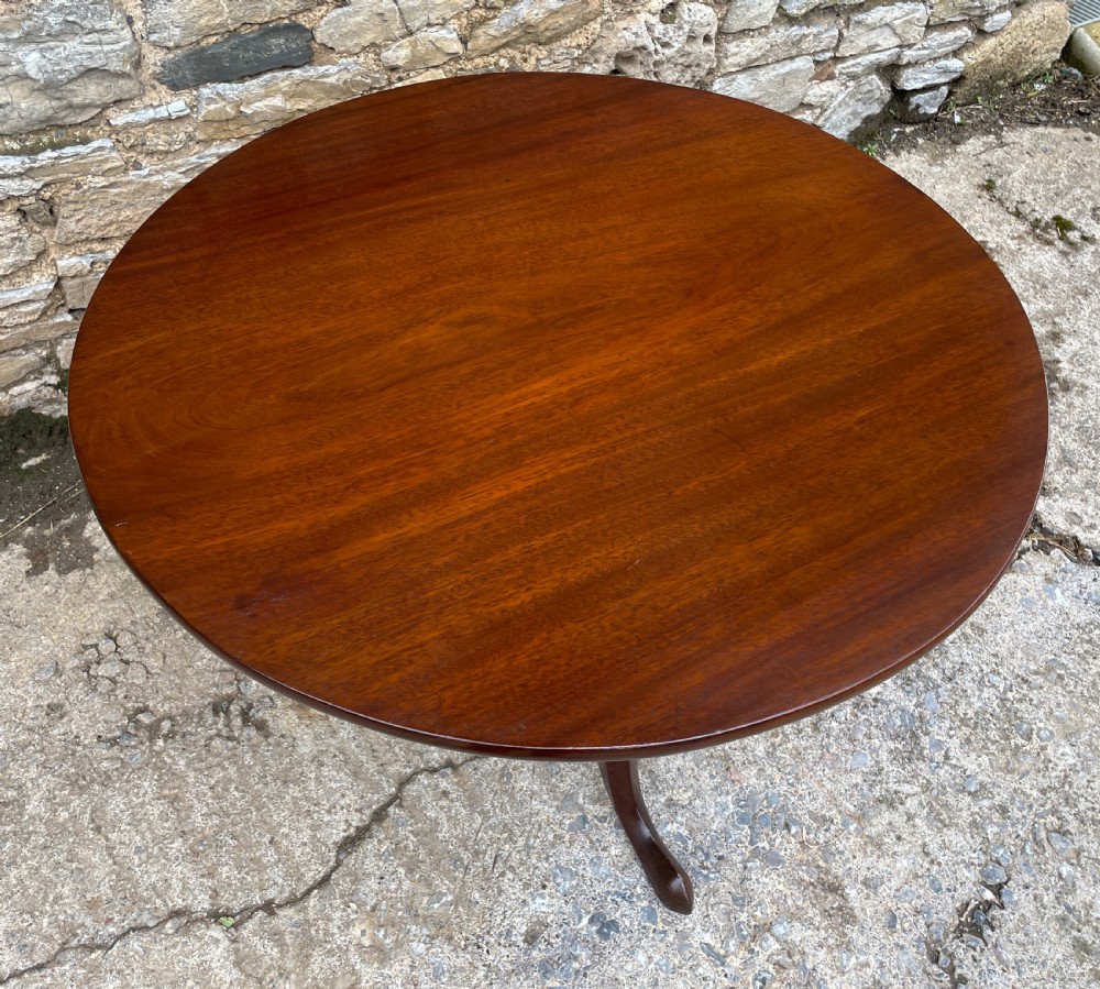Antique Georgian Mahogany Tilt Top Table View VIII