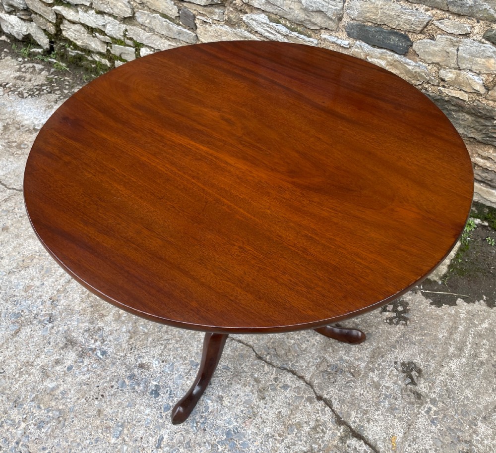 Antique Georgian Mahogany Tilt Top Table View IX