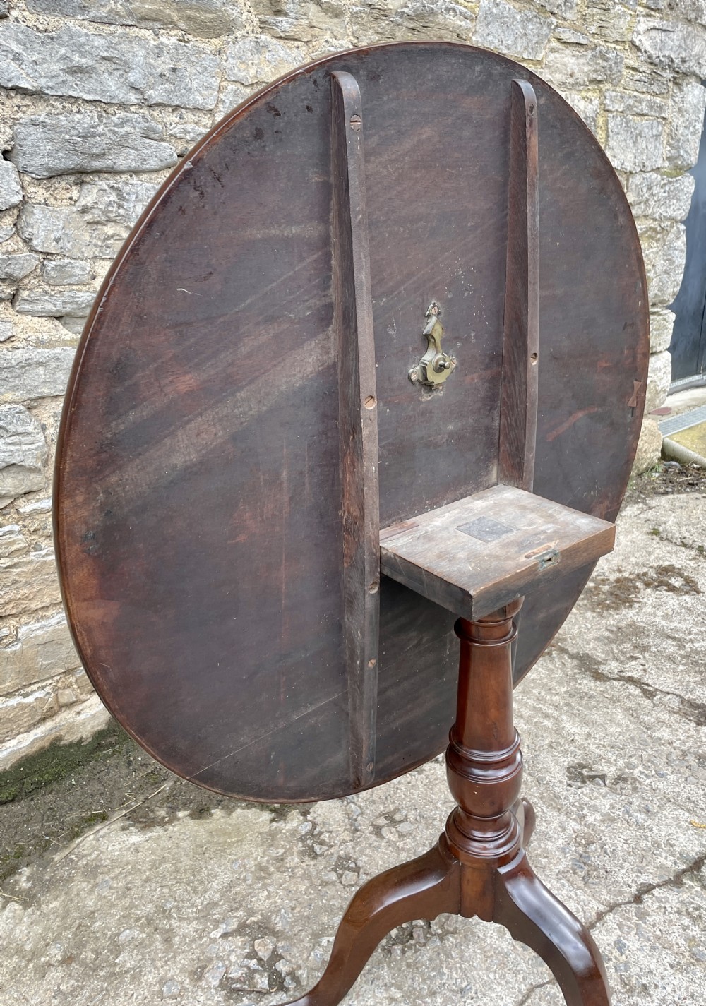Antique Georgian Mahogany Tilt Top Table View XII