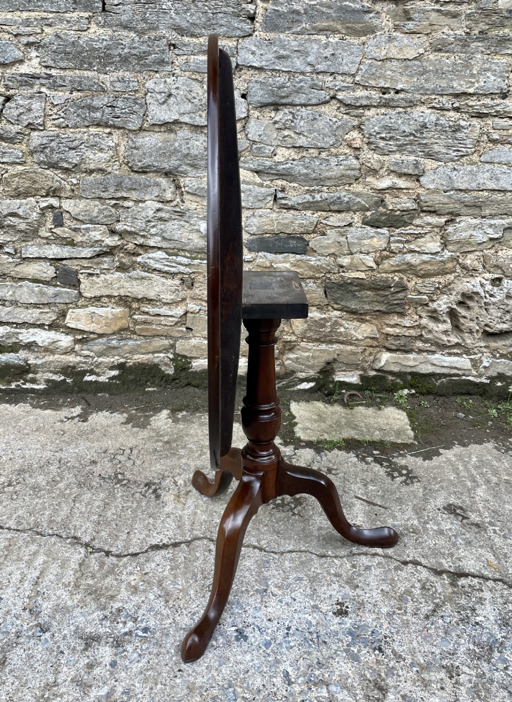 Antique Georgian Mahogany Tilt Top Table View XVII