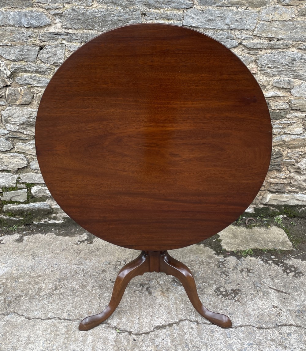 Antique Georgian Mahogany Tilt Top Table View XVIII