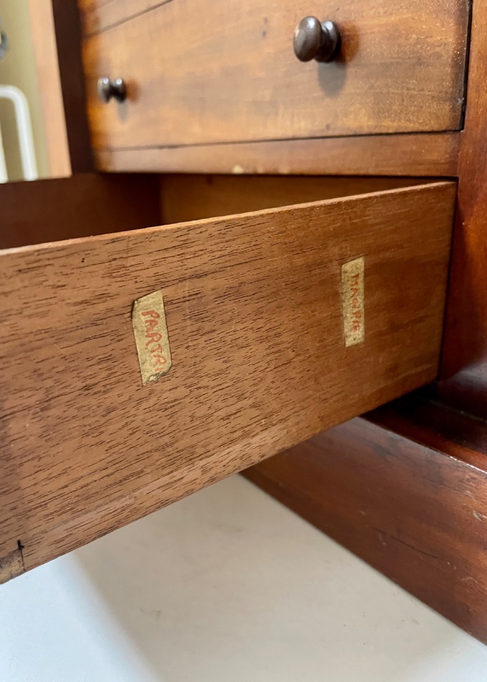 Victorian Mahogany Tabletop Wellington Chest View VII