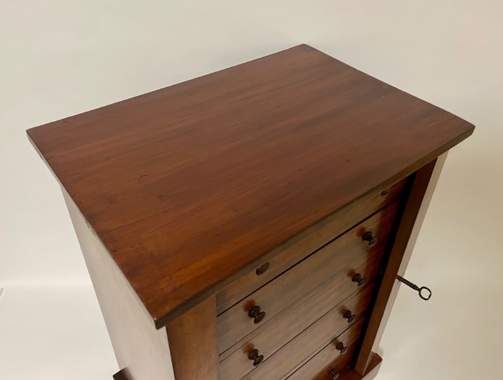 Victorian Mahogany Tabletop Wellington Chest View XX
