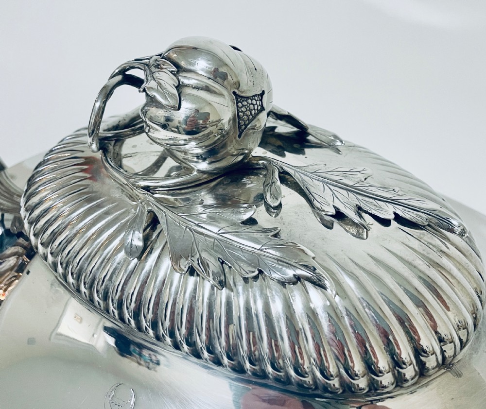 Antique 18th Century Georgian Solid Sterling Silver Tureen View VI