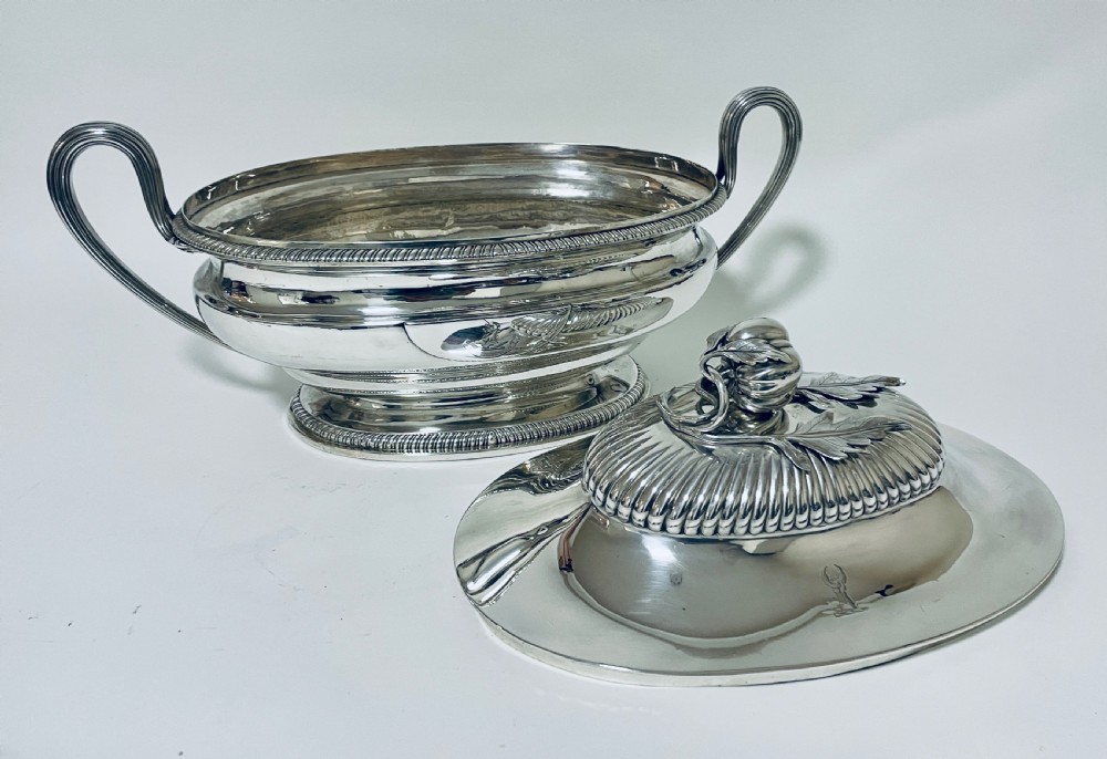 Antique 18th Century Georgian Solid Sterling Silver Tureen View VIII