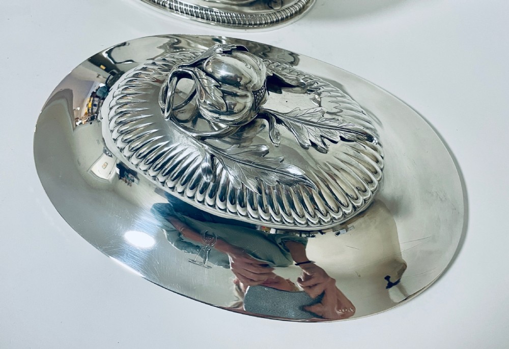 Antique 18th Century Georgian Solid Sterling Silver Tureen View IX