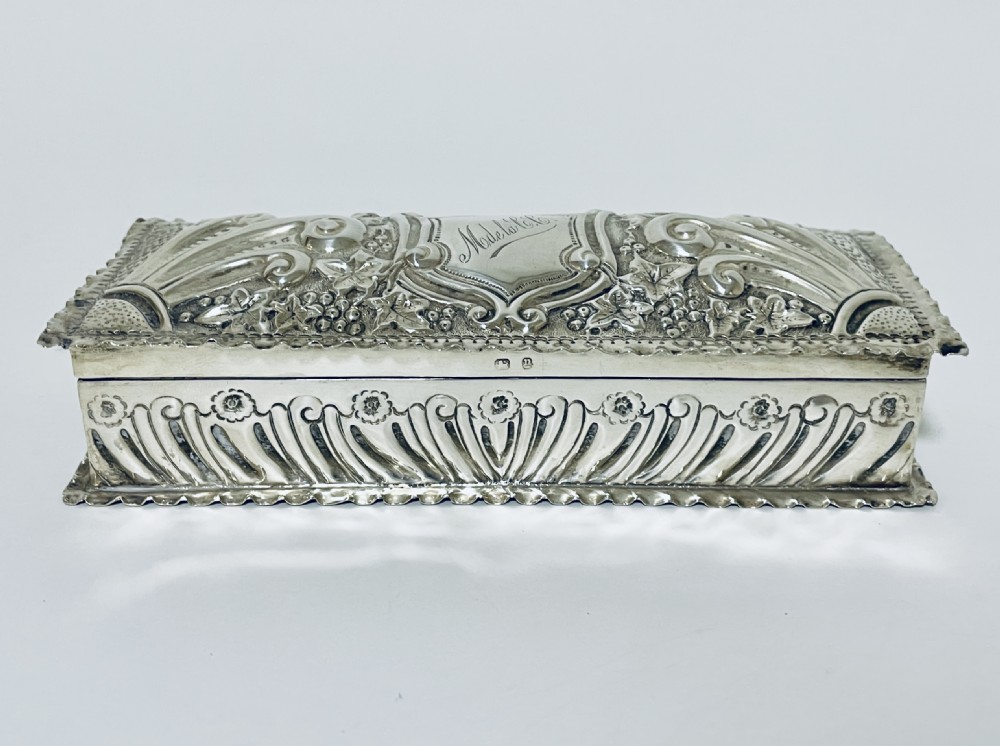 Antique Victorian Solid Silver Box