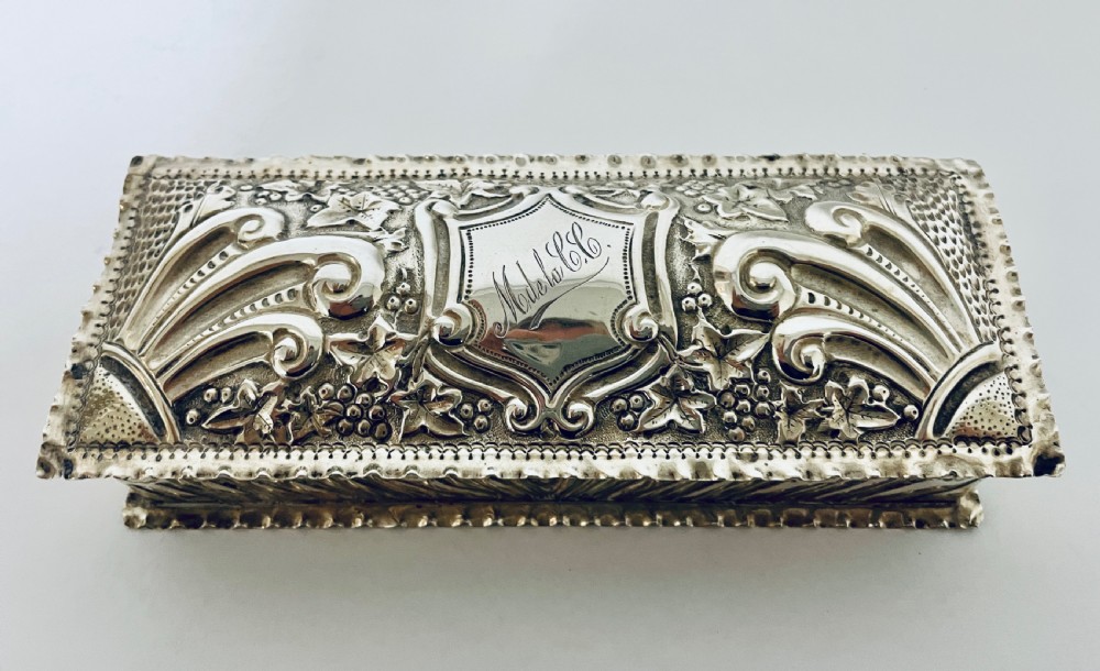Antique Victorian Solid Silver Box View IV