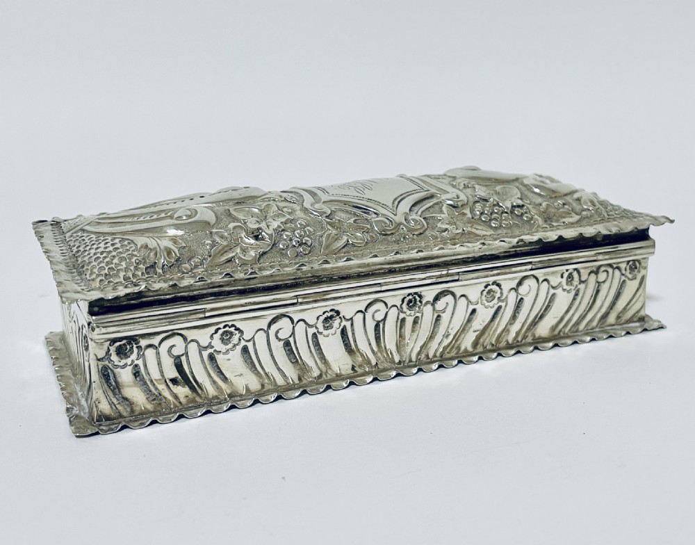 Antique Victorian Solid Silver Box View X