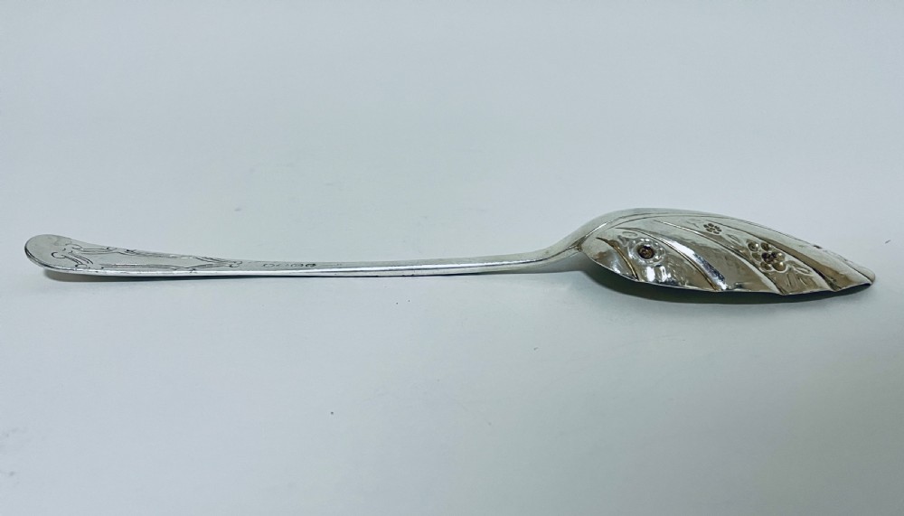 Antique Irish Solid Silver Berry Spoon View IX